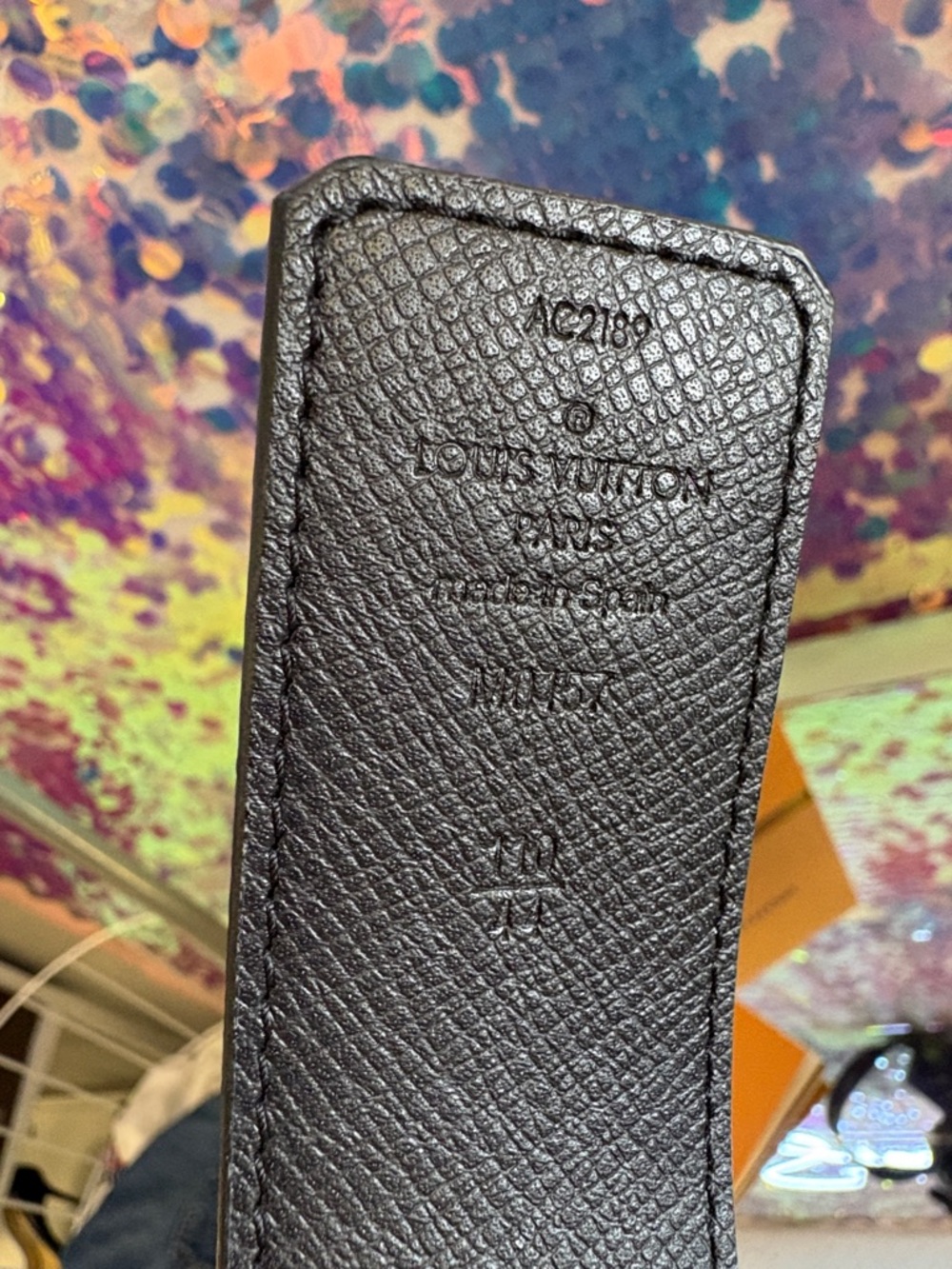 Louis Vuitton Black Monogram LV Reversible 110/44 Eclipse belt authentic mens - Picture 5 of 10